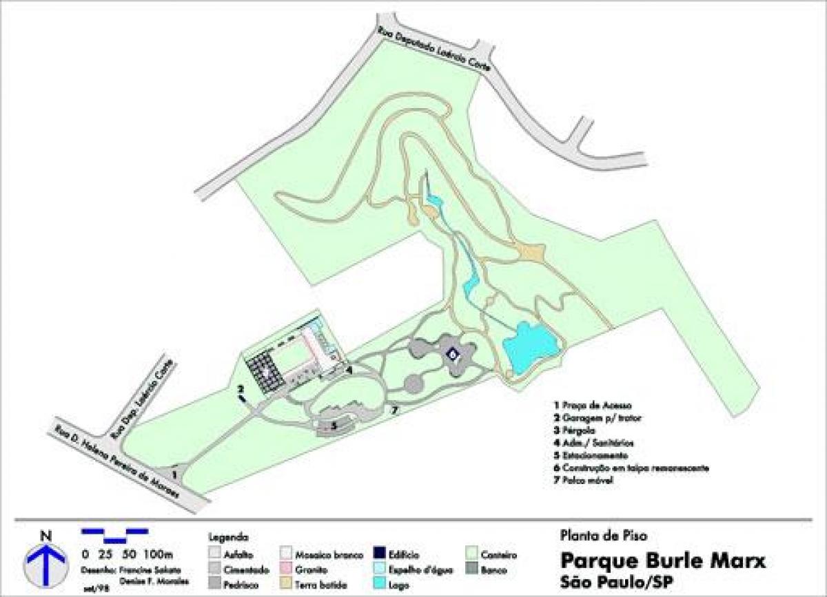 Mapa de Burle Marx parc