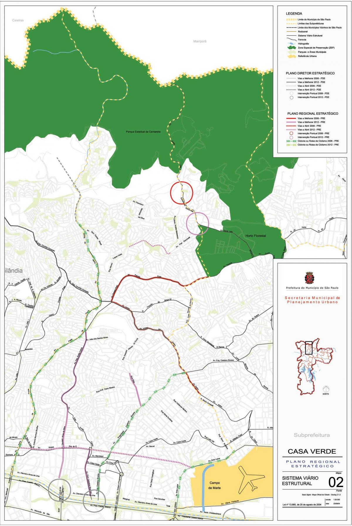 Mapa de Casa Verde São Paulo - Carreteres