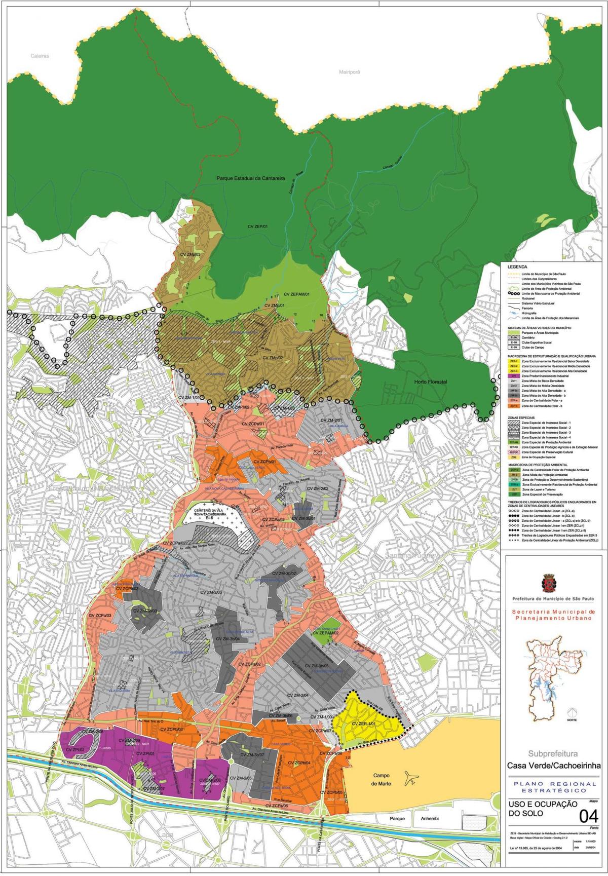 Mapa de Casa Verde São Paulo - Ocupació del sòl