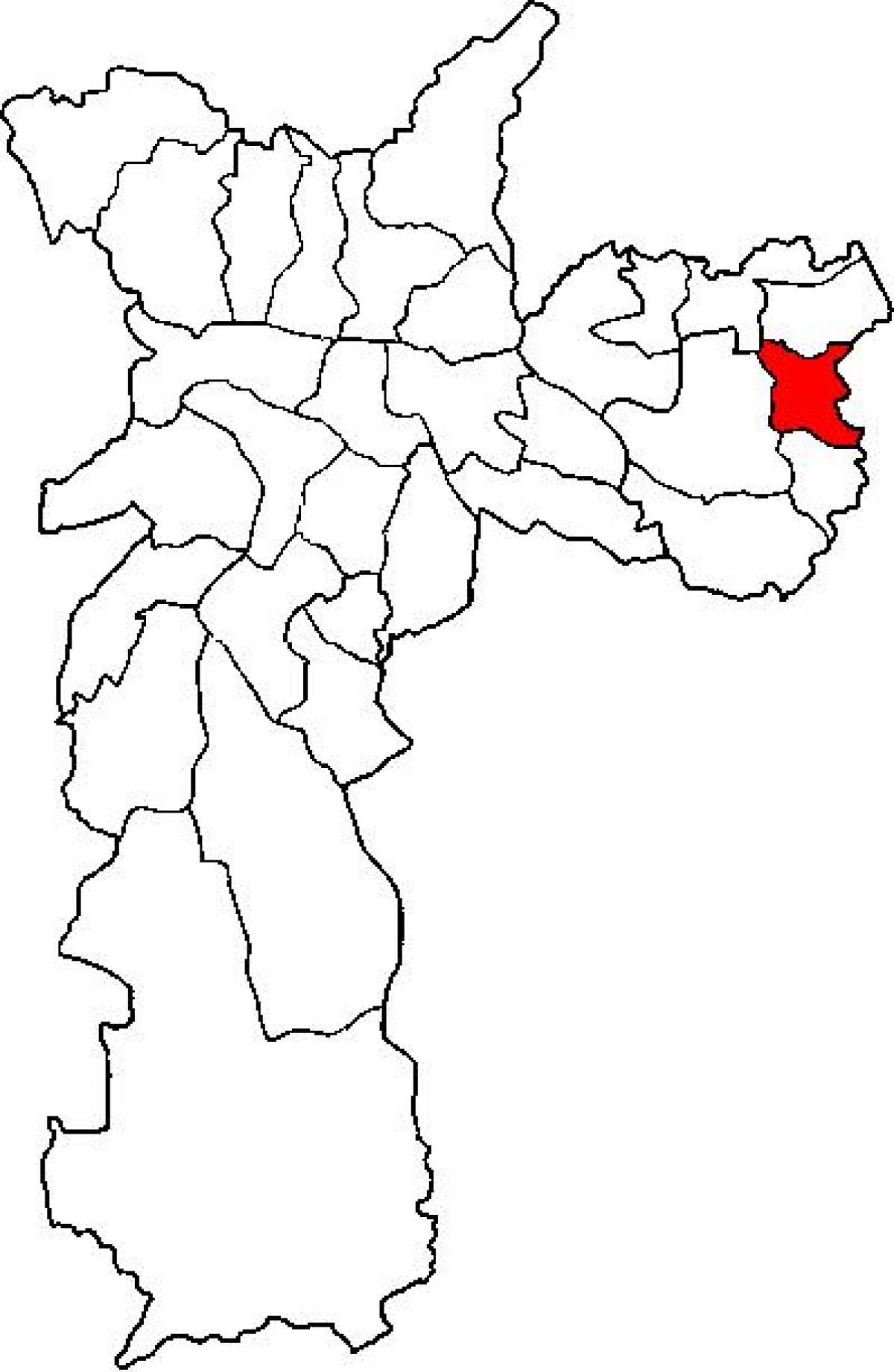 Mapa de Guaianases sots-prefectura de São Paulo