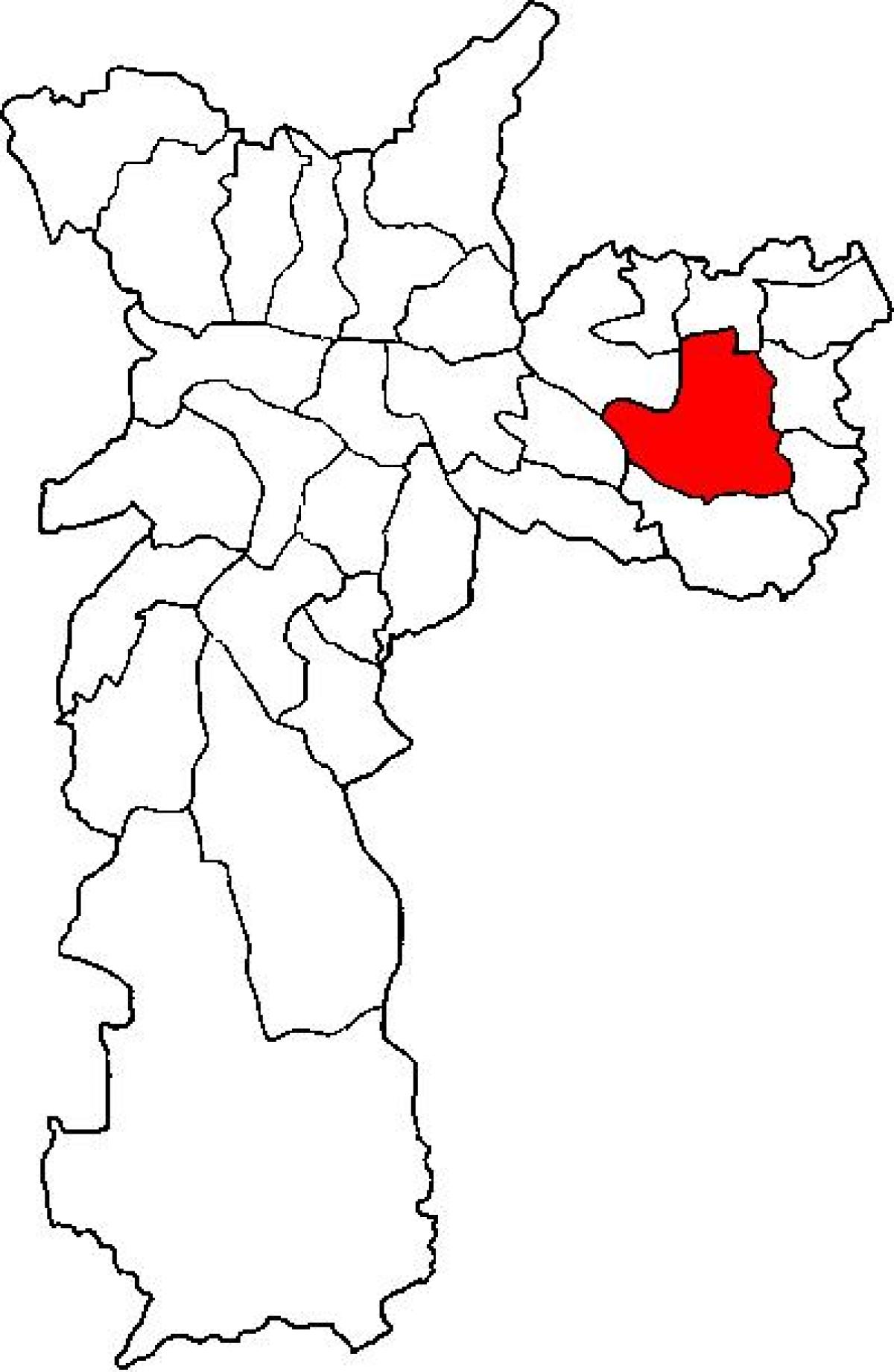Mapa de Itaquera sots-prefectura de São Paulo