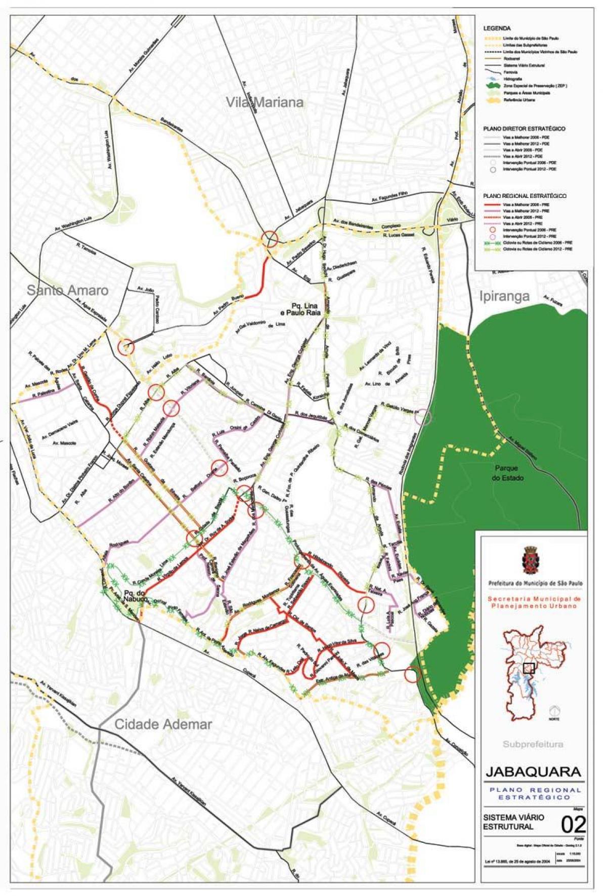 Mapa de Jabaquara São Paulo - Carreteres