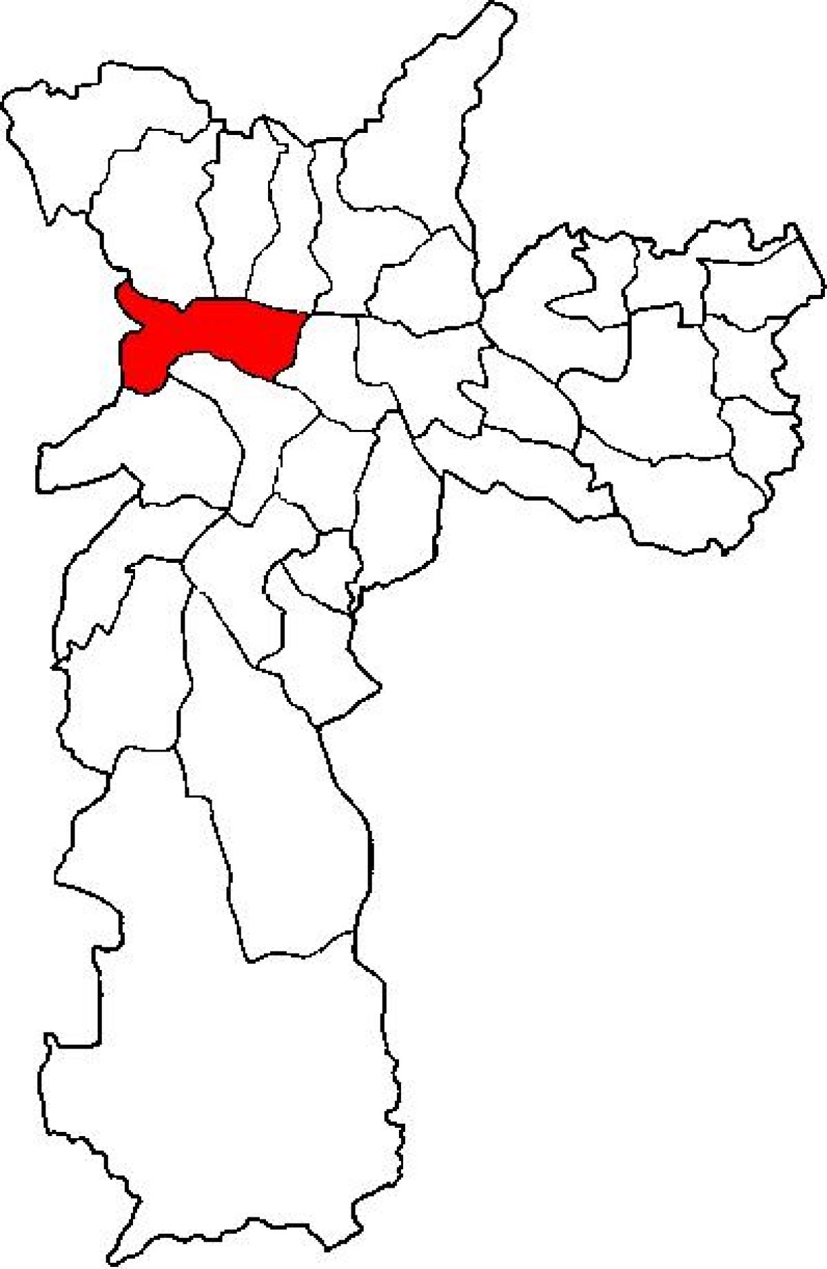Mapa de Lapa sots-prefectura de São Paulo