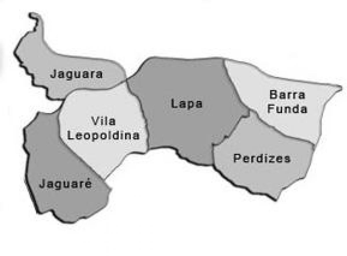 Mapa de Lapa sots-prefectura