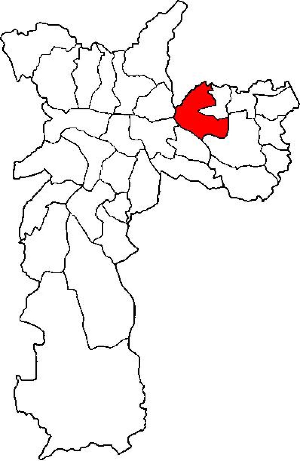 Mapa de Penha sots-prefectura de São Paulo