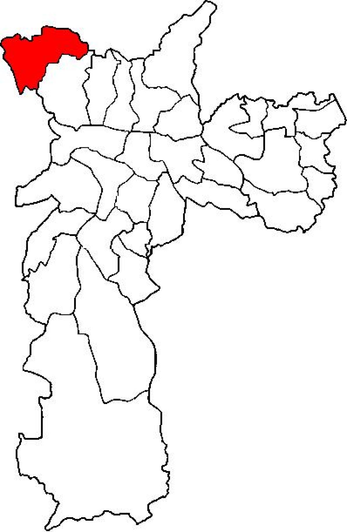 Mapa de Perus sots-prefectura de São Paulo