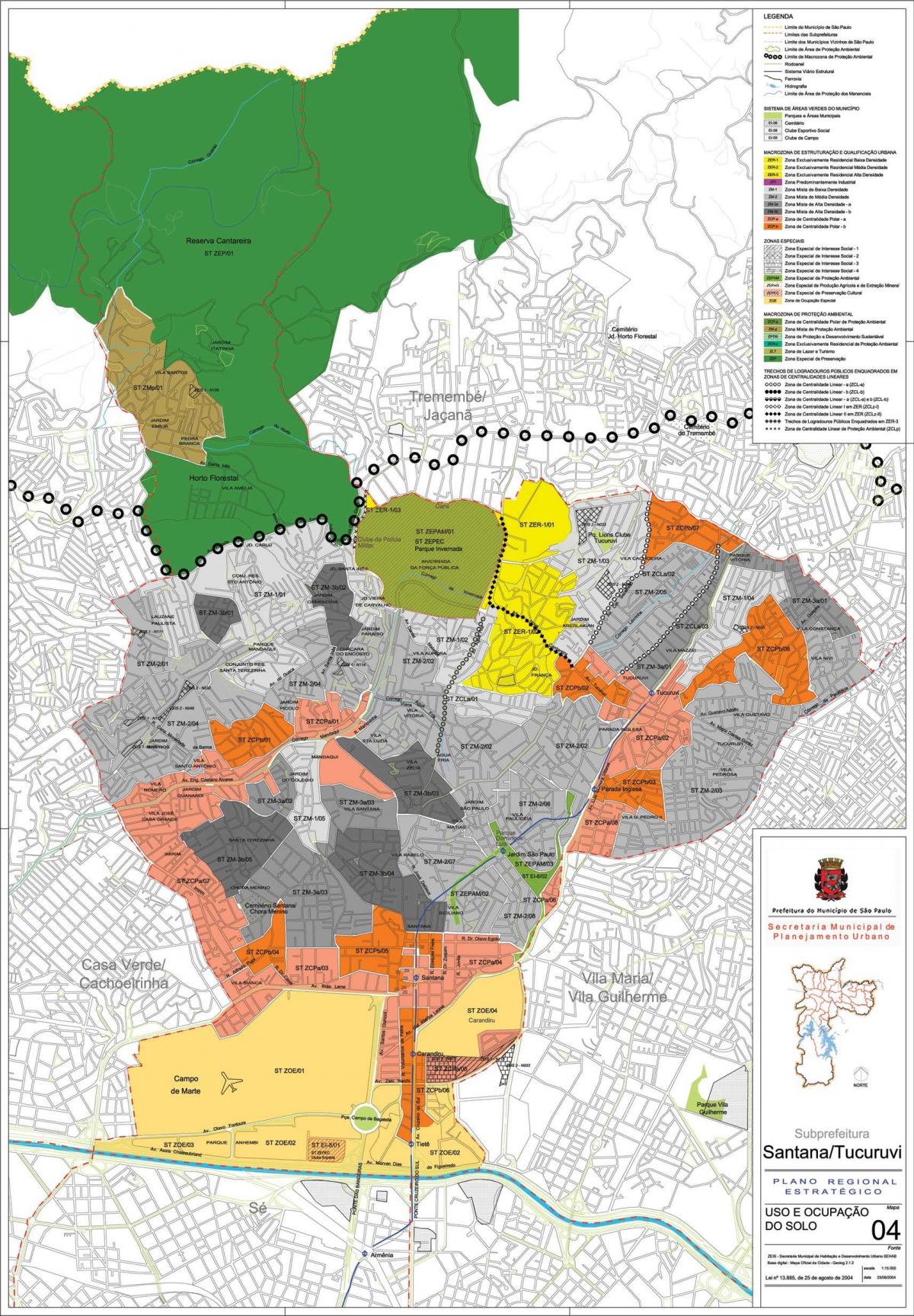 Mapa de Santana São Paulo - Ocupació del sòl