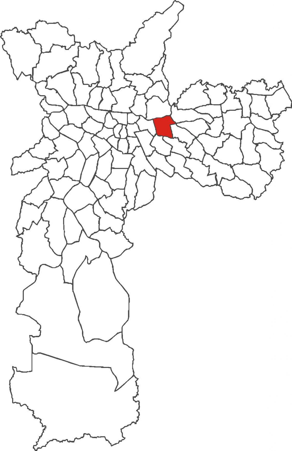 Mapa de Tatuapé districte