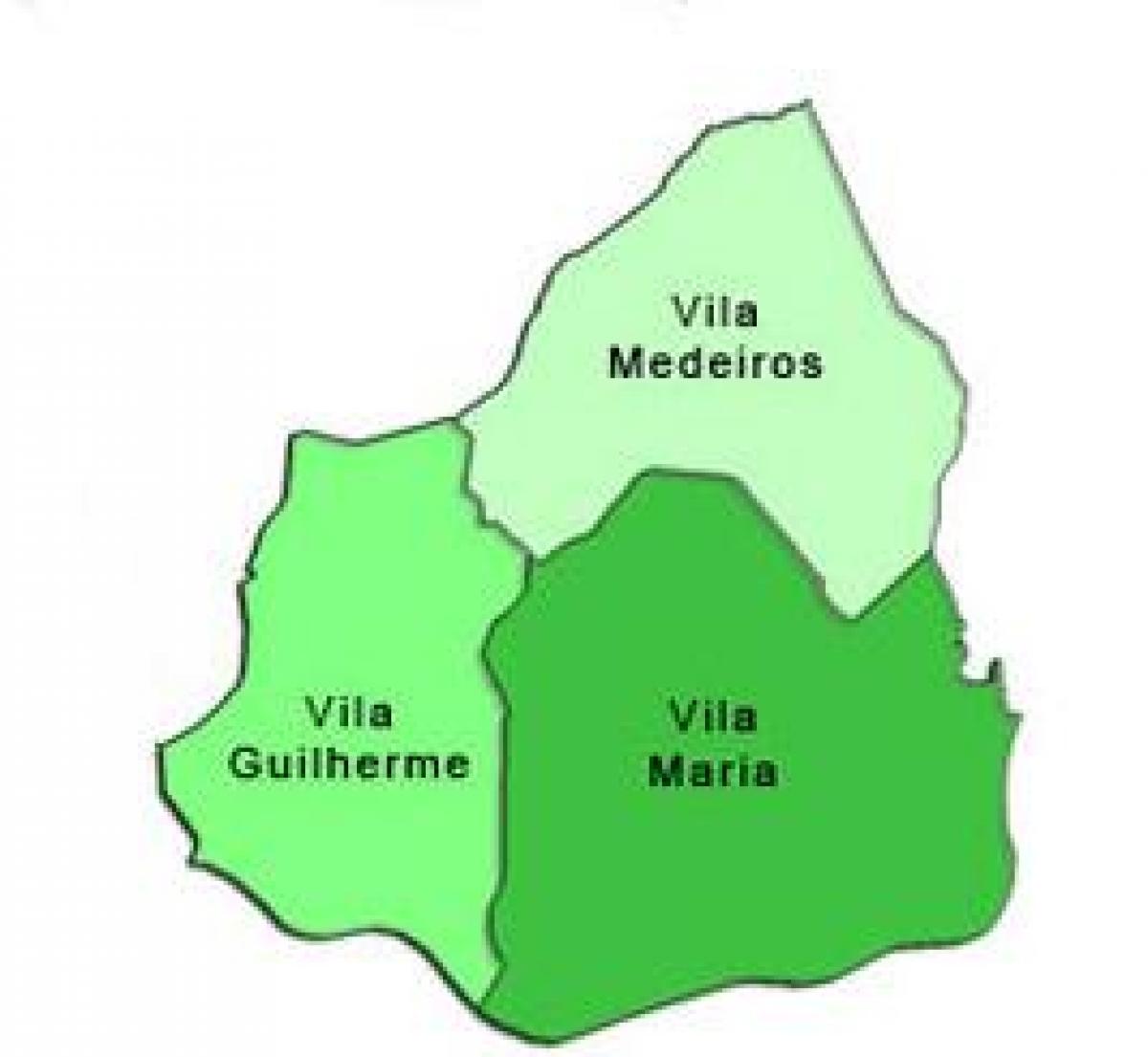 Mapa de Vila Maria sots-prefectura