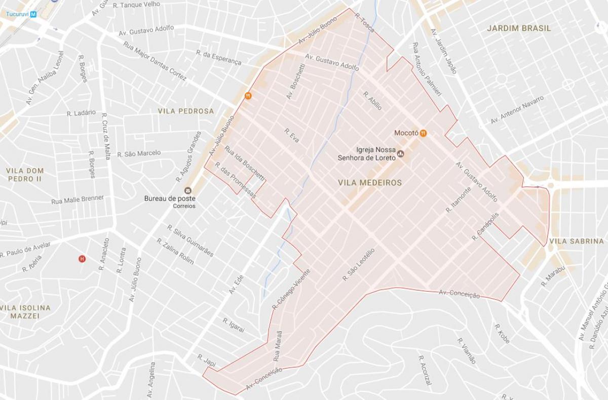 Mapa de Vila Medeiros São Paulo