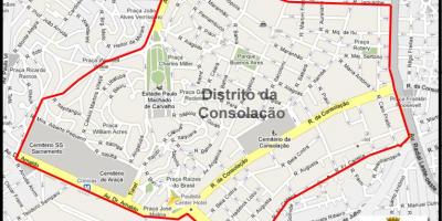 Mapa de Consolação São Paulo