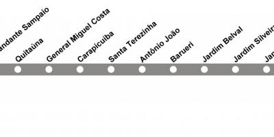 Mapa de CPTM São Paulo - Línia 10 - Diamant