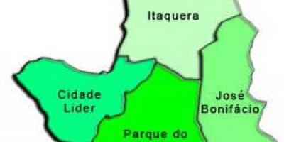 Mapa de Itaquera sots-prefectura