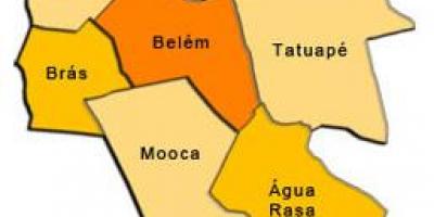 Mapa de la Mooca sots-prefectura