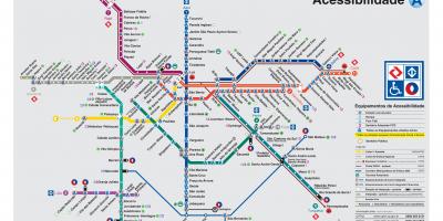 Mapa de transport Sao Paulo - persones amb mobilitat reduïda