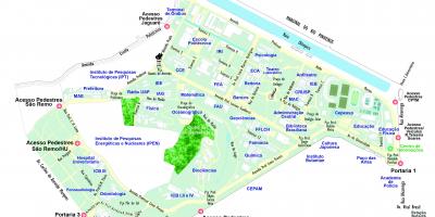 Mapa de la universitat de São Paulo (USP