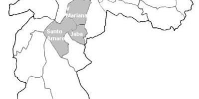 Mapa de la zona Centre-Sul São Paulo