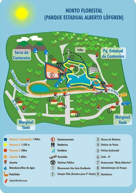Mapa d'Alberto Löfgren parc - jardí floral