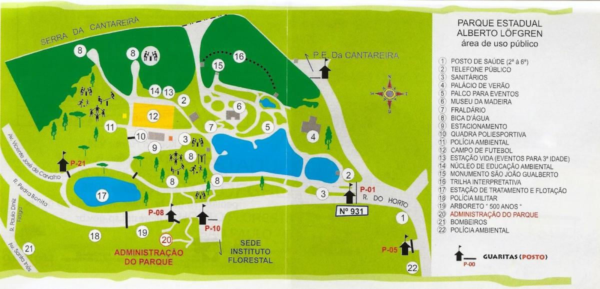 Mapa d'Alberto Löfgren parc