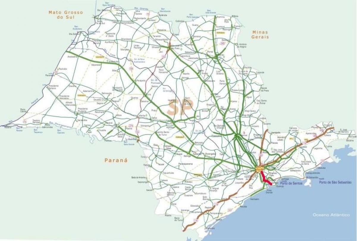 Mapa de Anchieta carretera - SP 150