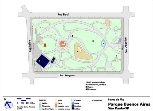 Mapa de la ciutat de Buenos Aires, São Paulo parc
