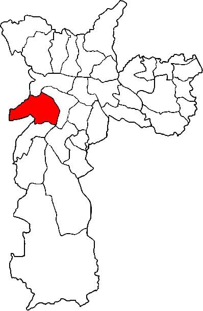 Mapa de Butantã sots-prefectura de São Paulo