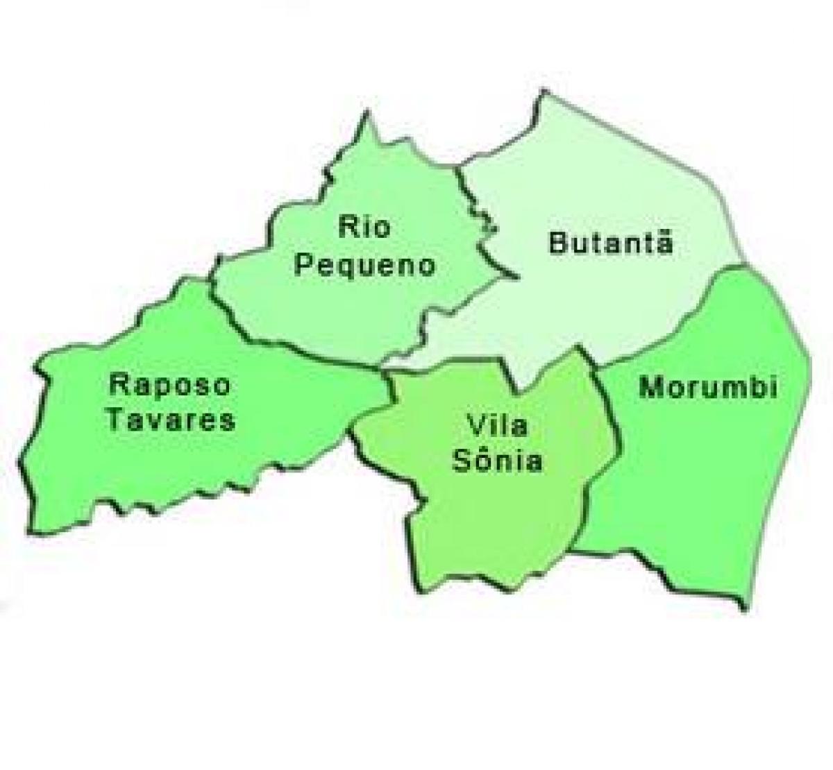 Mapa de Butantã sots-prefectura