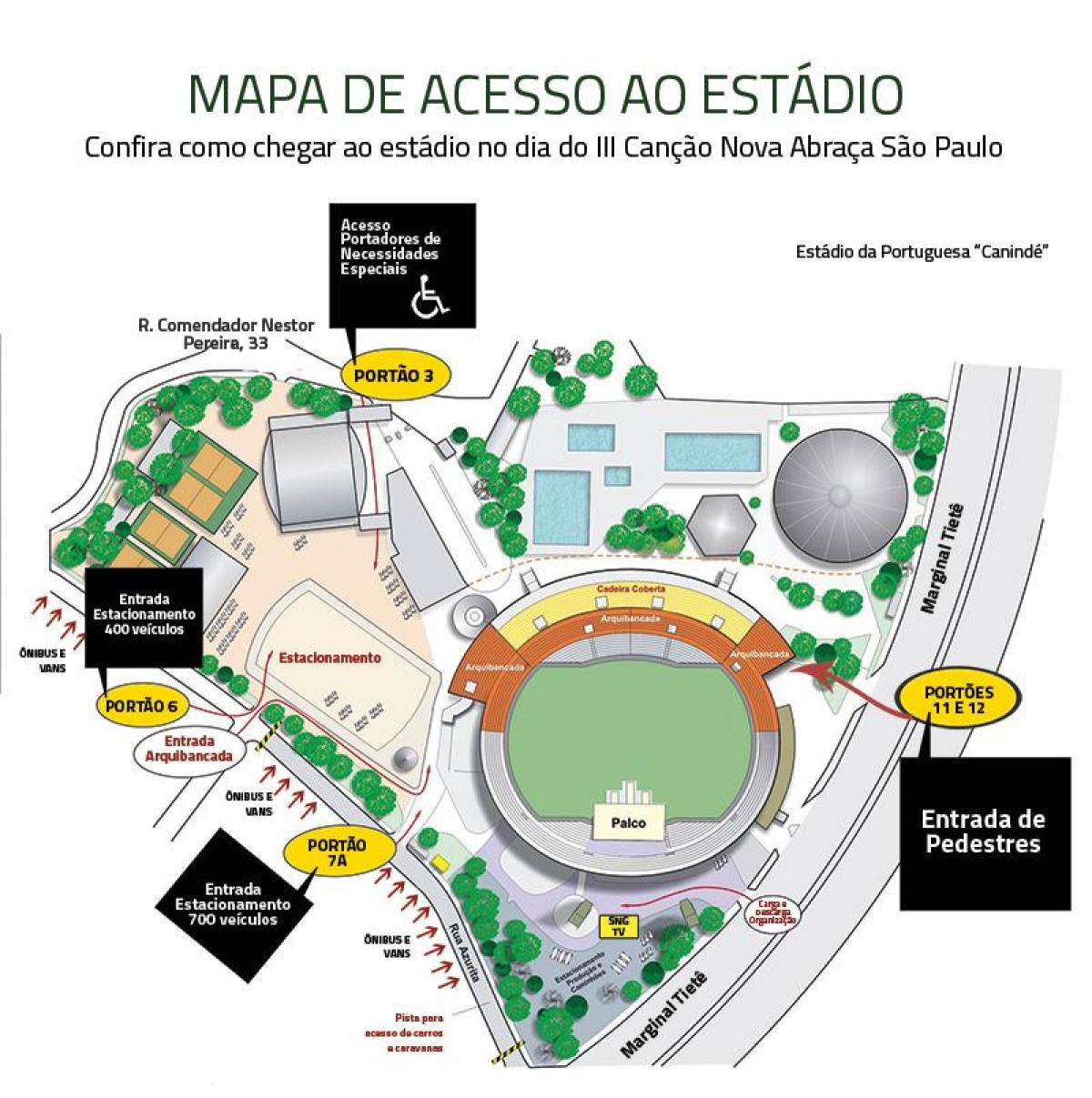 Mapa de Canindé estadi