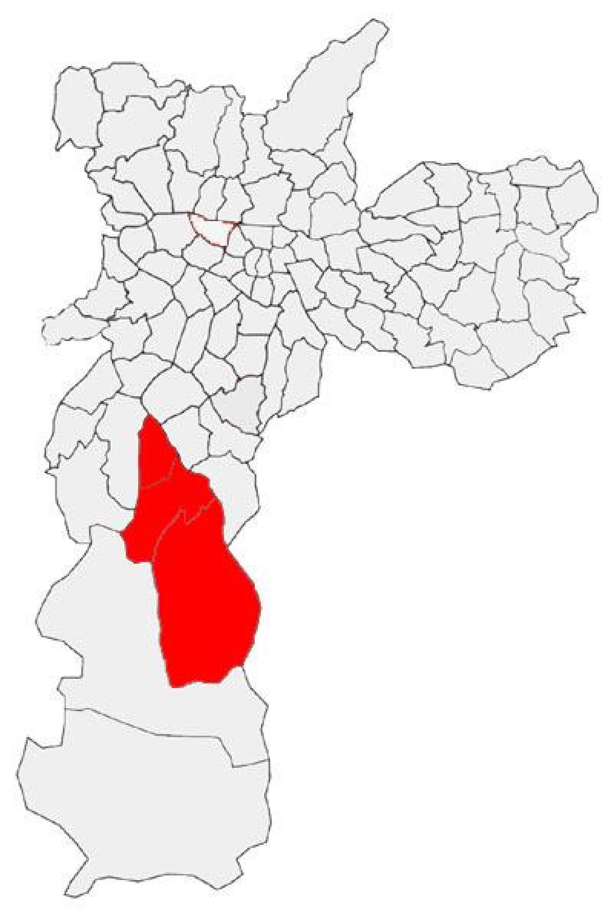 Mapa de la Capella de fer Socors sots-prefectura de São Paulo