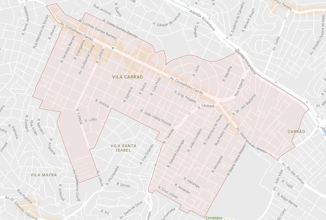 Mapa de Carrão São Paulo