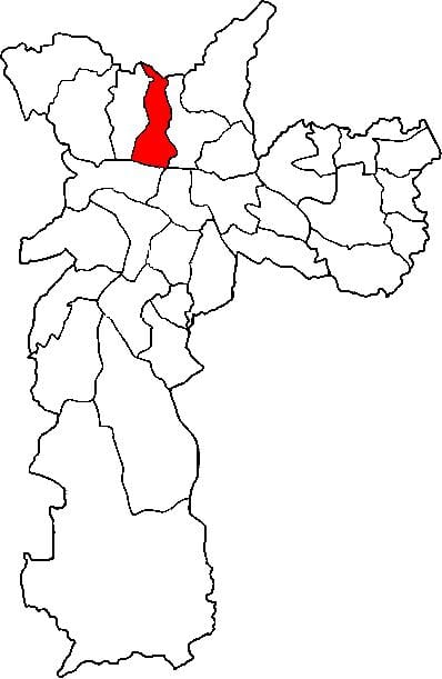 Mapa de Casa Verde sots-prefectura de São Paulo