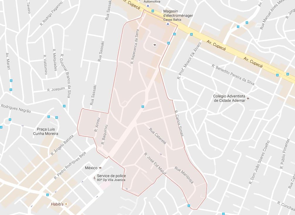 Mapa de Ciutat Ademar de São Paulo
