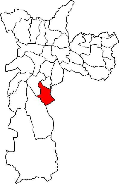Mapa de Ciutat Ademar sots-prefectura de São Paulo