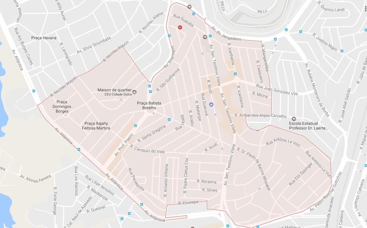 Mapa de Ciutat Dutra São Paulo