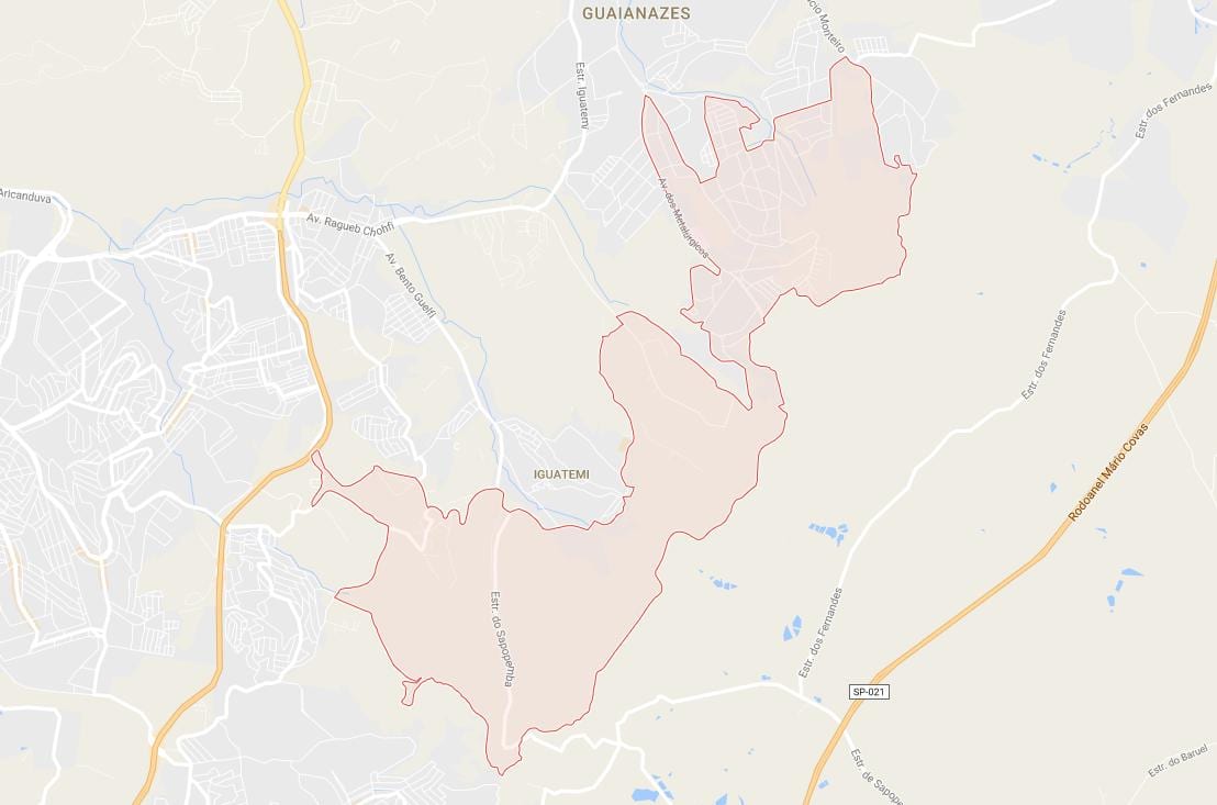 Mapa de Ciutat Tiradentes São Paulo