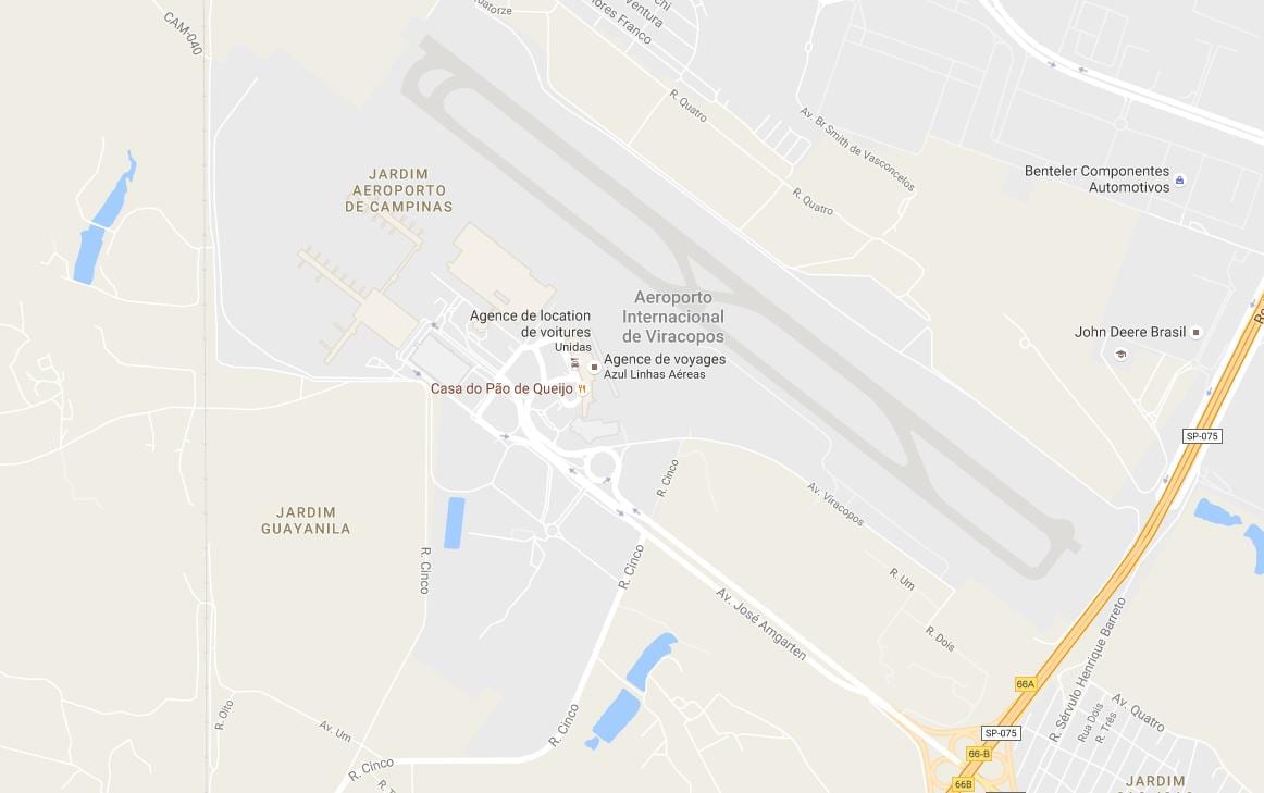 Mapa de CVE - Campinas aeroport