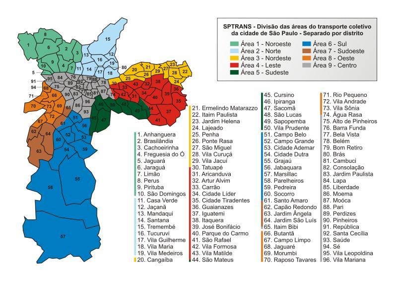 Mapa del transport públic SPTrans