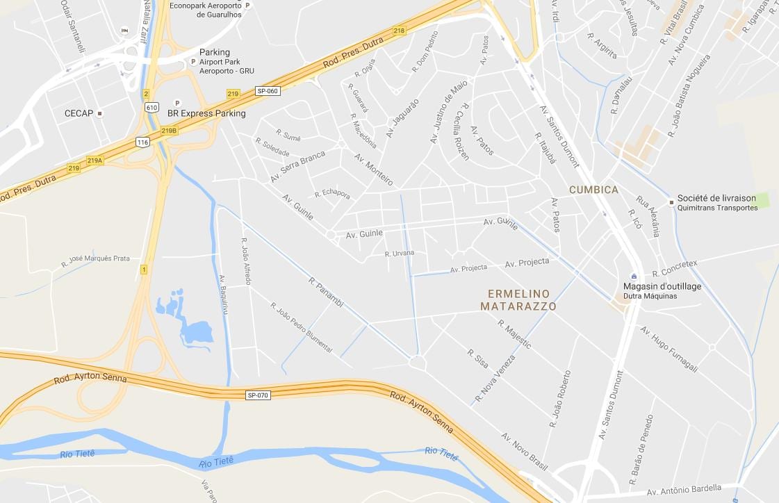 Mapa d'Ermelino Matarazzo São Paulo