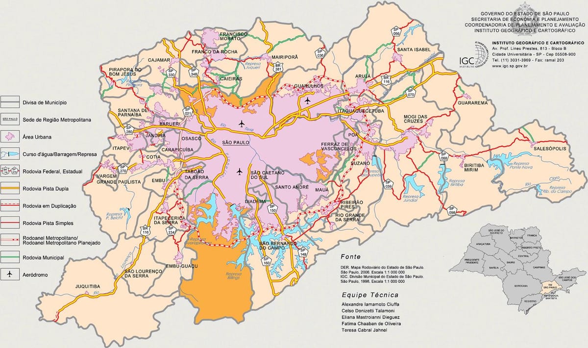 Mapa de fotografia de la gran São Paulo