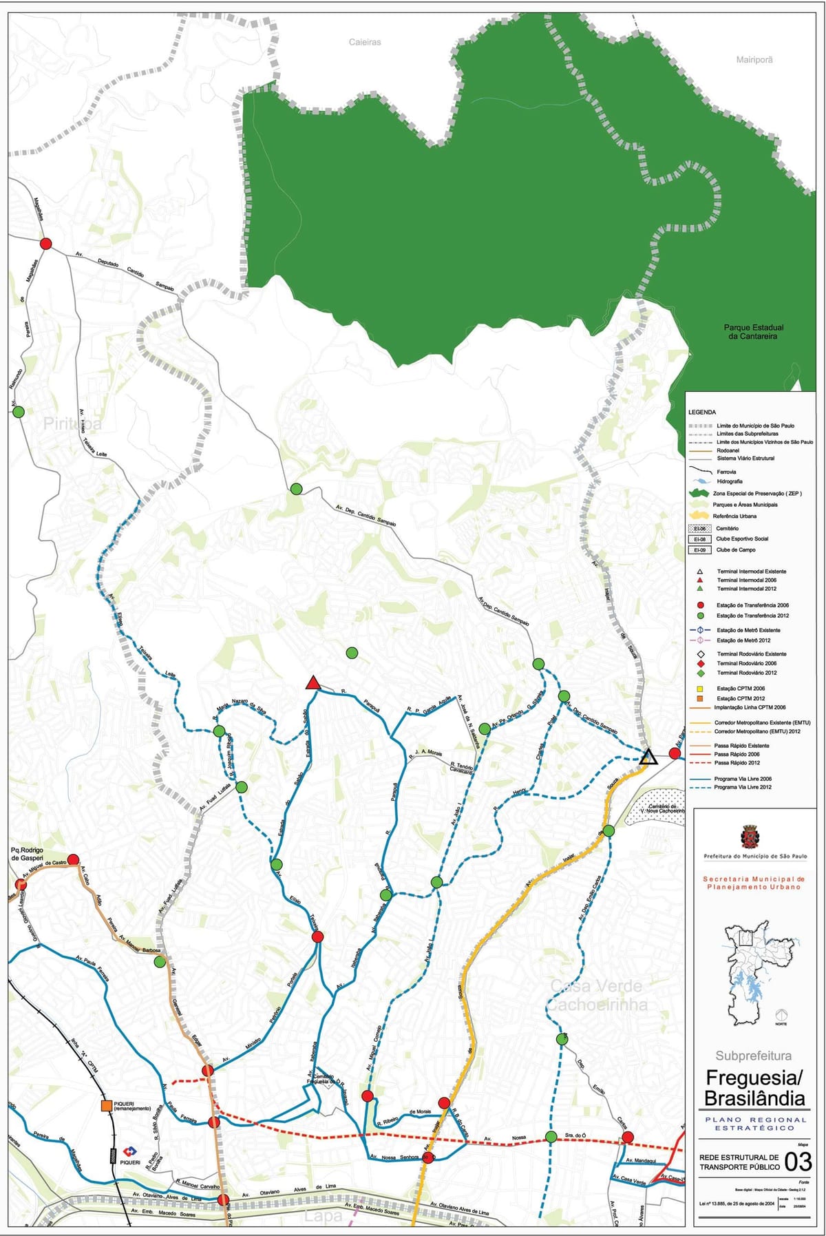 Mapa de Freguesia fer - São Paulo - transport Públic