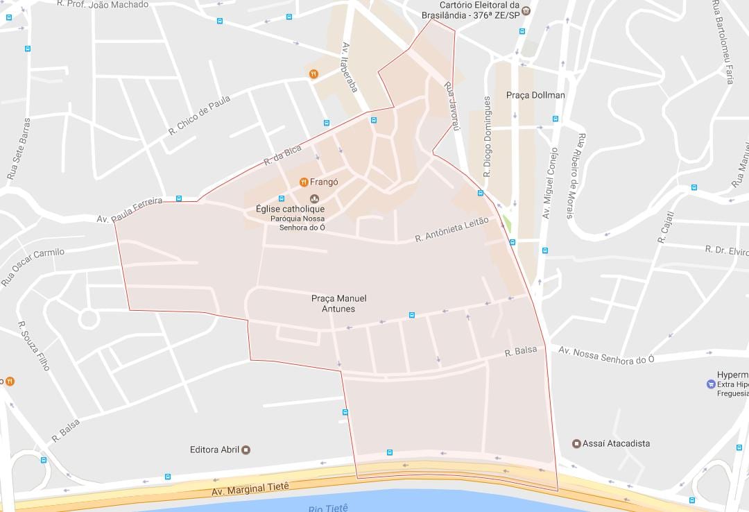 Mapa de Freguesia fer - São Paulo
