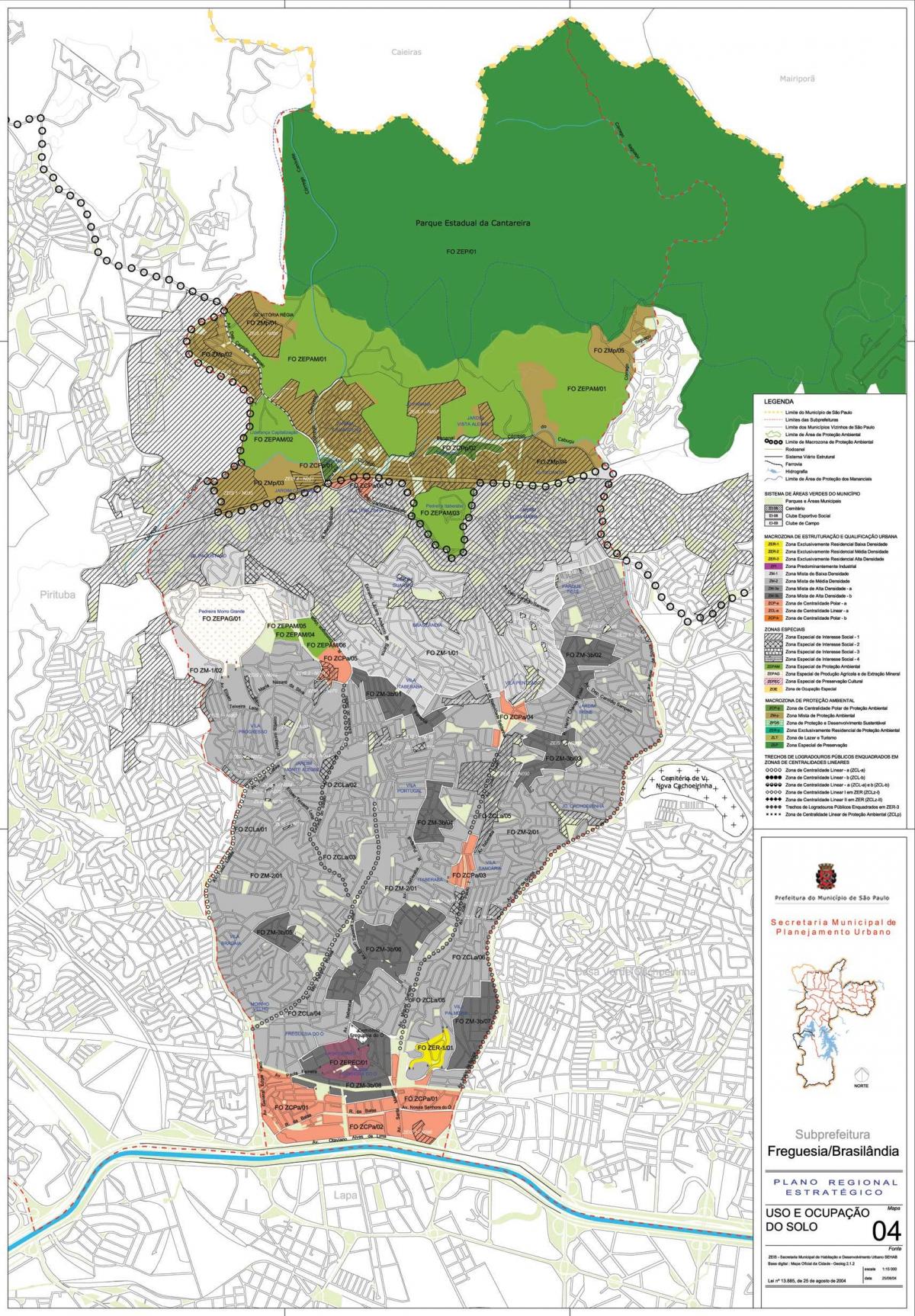 Mapa de Freguesia fer - São Paulo - Ocupació del sòl