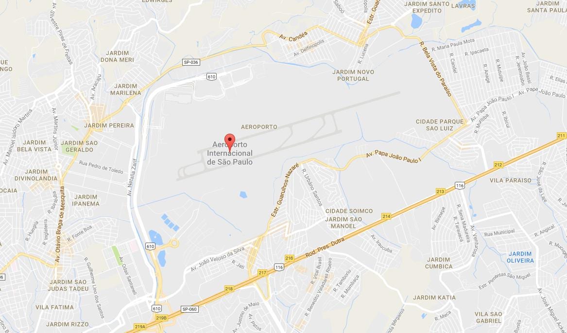 Mapa de l'aeroport de Guarulhos