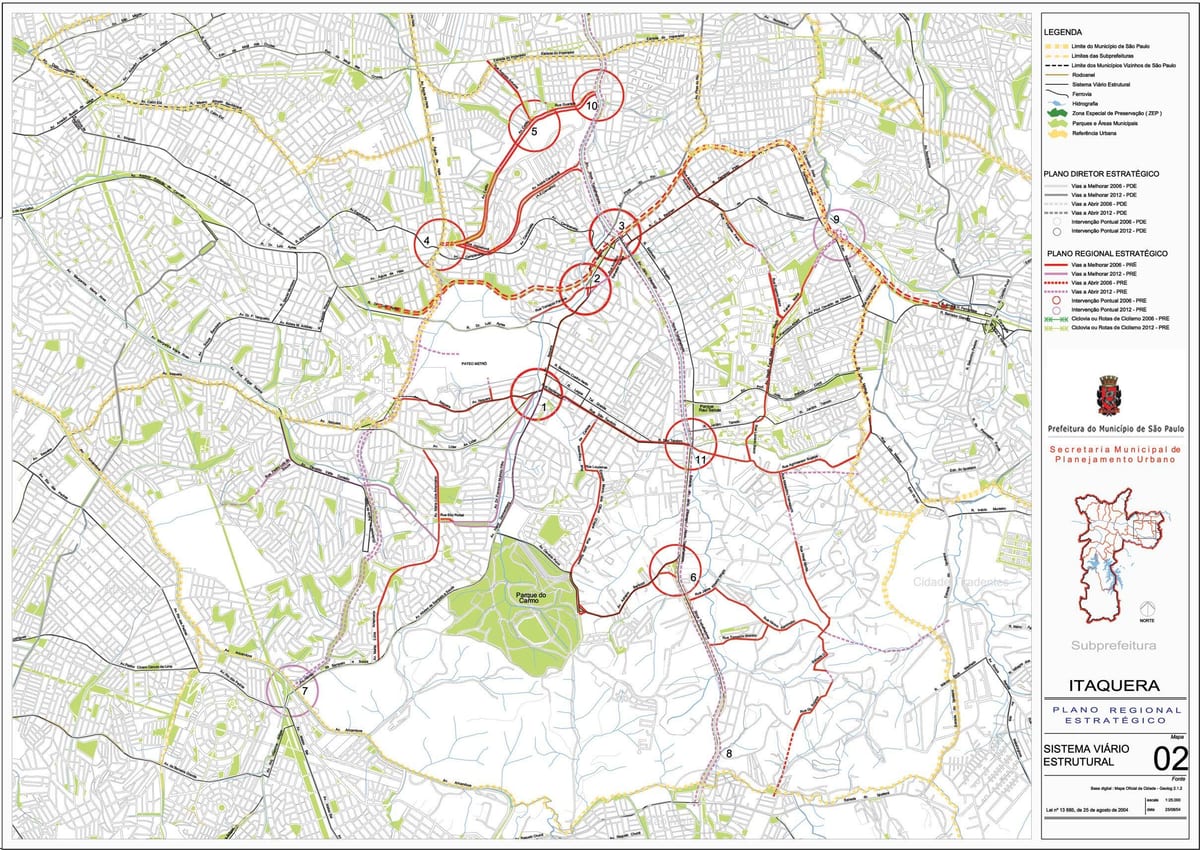 Mapa de Itaquera São Paulo - Carreteres