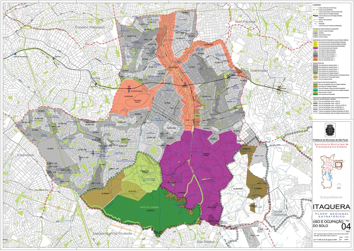 Mapa de Itaquera São Paulo - Ocupació del sòl
