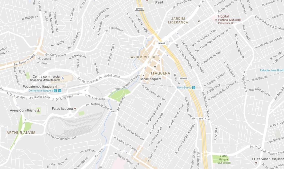 Mapa de Itaquera São Paulo