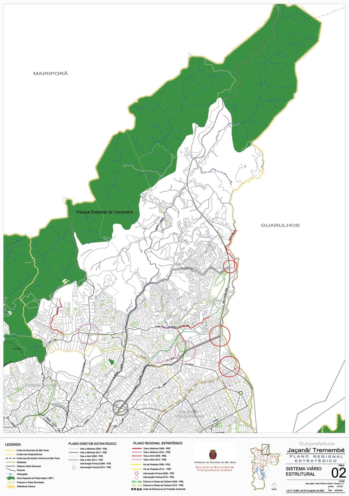 Mapa de Jaçanã-Tremembé São Paulo - Carreteres