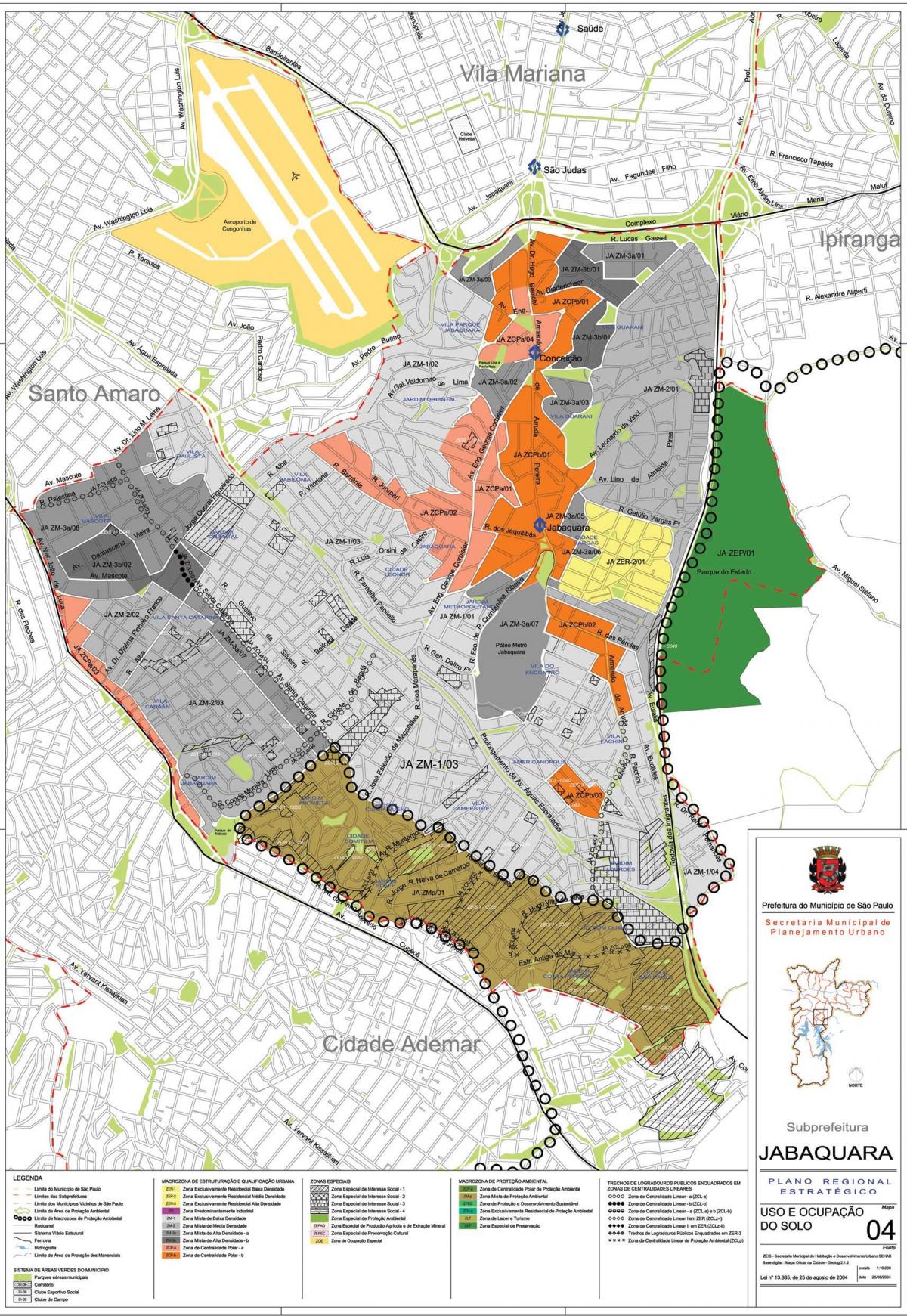 Mapa de Jabaquara São Paulo - Ocupació del sòl