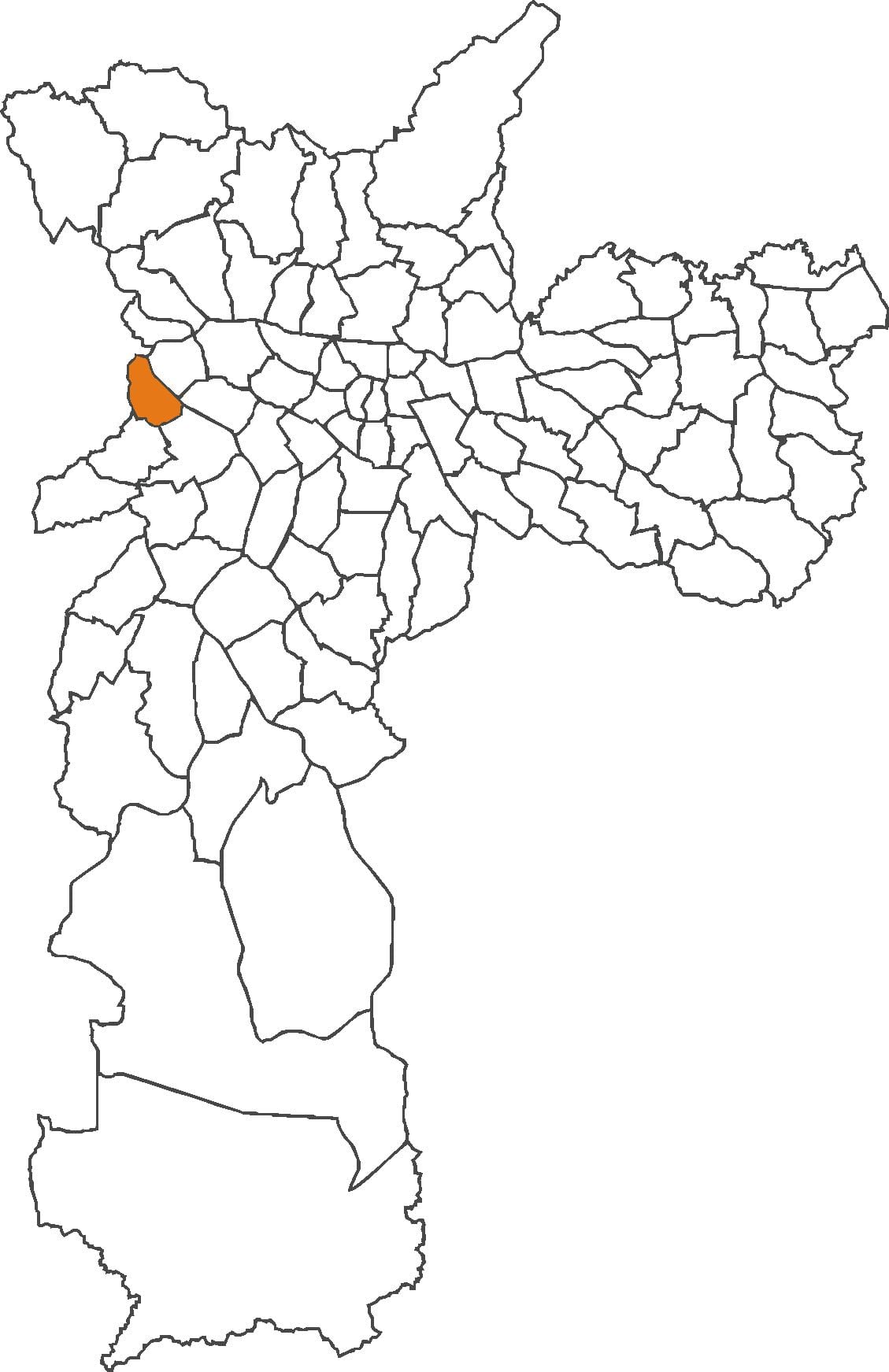 Mapa de Jaguaré districte
