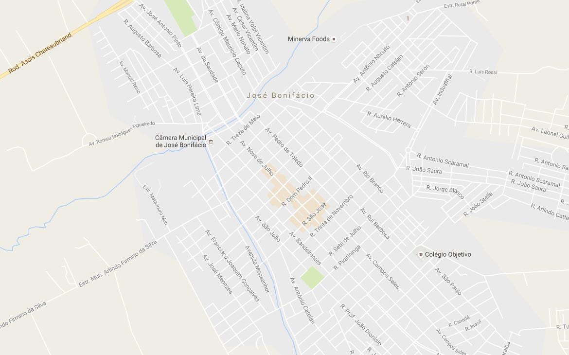 Mapa de José Bonifácio de São Paulo